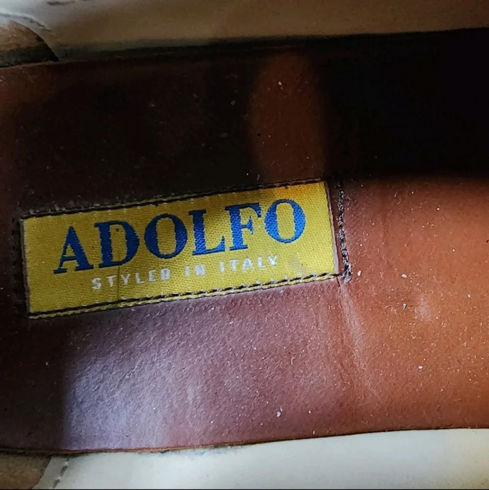 Adolfo Oxford‎ Derbys Lace Up Men's 11 Shoes Brown Heel & Toe Guards On Sole